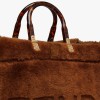 FENDI SUNSHINE MEDIUM - BROWN SHEEPSKIN SHOPPER 8BH386ALG3F0E6R (35*31*17cm)