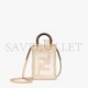 FENDI MINI SUNSHINE SHOPPER - PINK SHEEPSKIN MINI-BAG WITH INLAY 8BS051AL9YF1J47 (18*13*6.5cm)