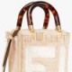 FENDI MINI SUNSHINE SHOPPER - PINK SHEEPSKIN MINI-BAG WITH INLAY 8BS051AL9YF1J47 (18*13*6.5cm)