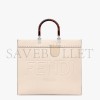 FENDI SUNSHINE MEDIUM - PALE PINK FULL GRAIN LEATHER SHOPPER 8BH386ALFYF065R (35*31*17cm)