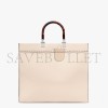 FENDI SUNSHINE MEDIUM - PALE PINK FULL GRAIN LEATHER SHOPPER 8BH386ALFYF065R (35*31*17cm)