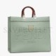 FENDI SUNSHINE LARGE - MINT GREEN FULL GRAIN LEATHER SHOPPER 8BH372ALFYF1HZM (40.5*35*21.5cm)