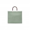 FENDI SUNSHINE MEDIUM - MINT GREEN LEATHER SHOPPER 8BH386ALFYF1HZM (35*31*17cm)