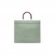 FENDI SUNSHINE MEDIUM - MINT GREEN LEATHER SHOPPER 8BH386ALFYF1HZM (35*31*17cm)