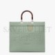 FENDI SUNSHINE MEDIUM - MINT GREEN LEATHER SHOPPER 8BH386ALFYF1HZM (35*31*17cm)