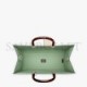 FENDI SUNSHINE MEDIUM - MINT GREEN LEATHER SHOPPER 8BH386ALFYF1HZM (35*31*17cm)