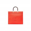 FENDI SUNSHINE MEDIUM - RED FULL GRAIN LEATHER SHOPPER 8BH386ALFYF0H46 (35*31*17cm)