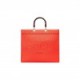 FENDI SUNSHINE MEDIUM - RED FULL GRAIN LEATHER SHOPPER 8BH386ALFYF0H46 (35*31*17cm)