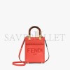 FENDI MINI SUNSHINE SHOPPER - RED LEATHER MINI-BAG 8BS051ABVLF0H6C (18*13*6.5cm)