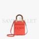 FENDI MINI SUNSHINE SHOPPER - RED LEATHER MINI-BAG 8BS051ABVLF0H6C (18*13*6.5cm)