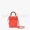 FENDI MINI SUNSHINE SHOPPER - RED LEATHER MINI-BAG 8BS051ABVLF0H6C (18*13*6.5cm)