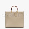 FENDI SUNSHINE MEDIUM - DOVE GRAY LEATHER SHOPPER 8BH386ABVLF0E65 (35*31*17cm)