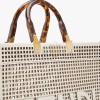 FENDI SUNSHINE MEDIUM - TWO-TONED PERFORATED LEATHER SHOPPER 8BH386AKMPF1I3L (35*31*17cm)