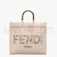 FENDI SUNSHINE MEDIUM - BEIGE LEATHER AND ELAPHE SHOPPER 8BH386AHN5F1IN0 (35*31*17cm)