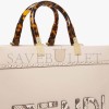 FENDI SUNSHINE MEDIUM - BEIGE LEATHER AND ELAPHE SHOPPER 8BH386AHN5F1IN0 (35*31*17cm)