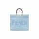 FENDI SUNSHINE MEDIUM - LIGHT BLUE LEATHER SHOPPER 8BH386ABVLF1993 (35*31*17cm)