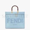 FENDI SUNSHINE MEDIUM - LIGHT BLUE LEATHER SHOPPER 8BH386ABVLF1993 (35*31*17cm)