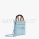 FENDI MINI SUNSHINE SHOPPER - LIGHT BLUE LEATHER MINI BAG 8BS051ABVLF1993 (18*13*6.5cm)