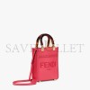 FENDI MINI SUNSHINE SHOPPER - FUCHSIA LEATHER MINI BAG 8BS051ABVLF1HB7 (18*13*6.5cm)