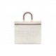 FENDI SUNSHINE MEDIUM - WHITE CANVAS SHOPPER 8BH386AKBSF1HOC (35*31*17cm)