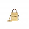 FENDI MINI SUNSHINE SHOPPER - GOLD LAMINATED LEATHER SHOPPER 8BS051AJH7F1GNN (18*13*6.5cm)