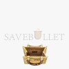 FENDI MINI SUNSHINE SHOPPER - GOLD LAMINATED LEATHER SHOPPER 8BS051AJH7F1GNN (18*13*6.5cm)