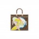 FENDI SUNSHINE MEDIUM - FF GLAZED FABRIC SHOPPER WITH INLAY 8BH386AJHJF1HB5 (35*31*17cm)