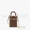 FENDI MINI SUNSHINE SHOPPER - FF PRINTED FABRIC MINI BAG 8BS051AJH9F1HDV (18*13*6.5cm)