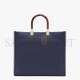 FENDI SUNSHINE MEDIUM - DARK BLUE LEATHER SHOPPER 8BH386ABVLF1998 (35*31*17cm)