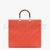 FENDI SUNSHINE MEDIUM - RED FF FABRIC SHOPPER 8BH386AHWCF0PG3 (35*31*17cm)