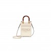 FENDI MINI SUNSHINE SHOPPER - WHITE LEATHER MINI-BAG 8BS051ABVLF0K7E (18*13*6.5cm)