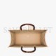 FENDI SUNSHINE MEDIUM - LIGHT BROWN LEATHER AND ELAPHE SHOPPER BAG 8BH386AHN5F1FEO (35*31*17cm)