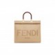 FENDI SUNSHINE MEDIUM - BEIGE CANVAS BAG 8BH386ABVVF1E1A (35*31*17cm)