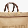 FENDI SUNSHINE MEDIUM - BEIGE CANVAS BAG 8BH386ABVVF1E1A (35*31*17cm)