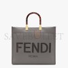 FENDI SUNSHINE MEDIUM - GRAY LEATHER SHOPPERI 8BH386ABVLF1BZC (35*31*17cm)