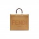 FENDI SUNSHINE MEDIUM - BEIGE LEATHER SHOPPER BAG 8BH386ABVLF15KR (35*31*17cm)