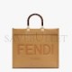 FENDI SUNSHINE MEDIUM - BEIGE LEATHER SHOPPER BAG 8BH386ABVLF15KR (35*31*17cm)