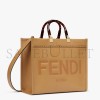 FENDI SUNSHINE MEDIUM - BEIGE LEATHER SHOPPER BAG 8BH386ABVLF15KR (35*31*17cm)