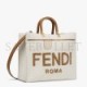 FENDI SUNSHINE MEDIUM - WHITE SHEEPSKIN SHOPPER 8BH386AHMEF1F1R (35*31*17cm)