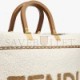 FENDI SUNSHINE MEDIUM - WHITE SHEEPSKIN SHOPPER 8BH386AHMEF1F1R (35*31*17cm)