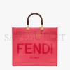 FENDI SUNSHINE MEDIUM - FUCHSIA LEATHER SHOPPER 8BH386ABVLF1HB7 (35*31*17cm)