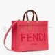 FENDI SUNSHINE MEDIUM - FUCHSIA LEATHER SHOPPER 8BH386ABVLF1HB7 (35*31*17cm)