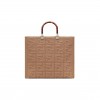 FENDI SUNSHINE MEDIUM - BEIGE FF FABRIC SHOPPER 8BH386AHWCF09YL (35*31*17cm)