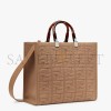 FENDI SUNSHINE MEDIUM - BEIGE FF FABRIC SHOPPER 8BH386AHWCF09YL (35*31*17cm)