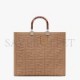 FENDI SUNSHINE MEDIUM - BEIGE FF FABRIC SHOPPER 8BH386AHWCF09YL (35*31*17cm)