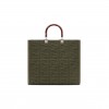 FENDI SUNSHINE MEDIUM - GREEN FF FABRIC SHOPPER 8BH386AHWCF0GVX (35*31*17cm)