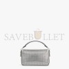 FENDI BAGUETTE MINI - SILVER CRYSTALS BAG 8BS017AMWNF1KG0 (19*11.5*4cm)