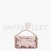 FENDI BAGUETTE MINI - DARK RED SEQUIN AND LEATHER BAG 8BS017AMP0F0V3L (19*11.5*4cm)