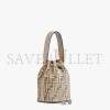 FENDI MON TRESOR - DOVE GRAY TAPESTRY FABRIC MINI-BAG 8BS010ALMKF1IQS (18*12*10cm)