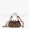 FENDI POMODORINO - BROWN FF FABRIC MINI-BAG 8BS059AHWVF1GE3 (21.5*17*14cm)